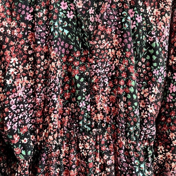Zara Floral Print Full Length V-Neck Jumpsuit Size L - Picture 3 of 9